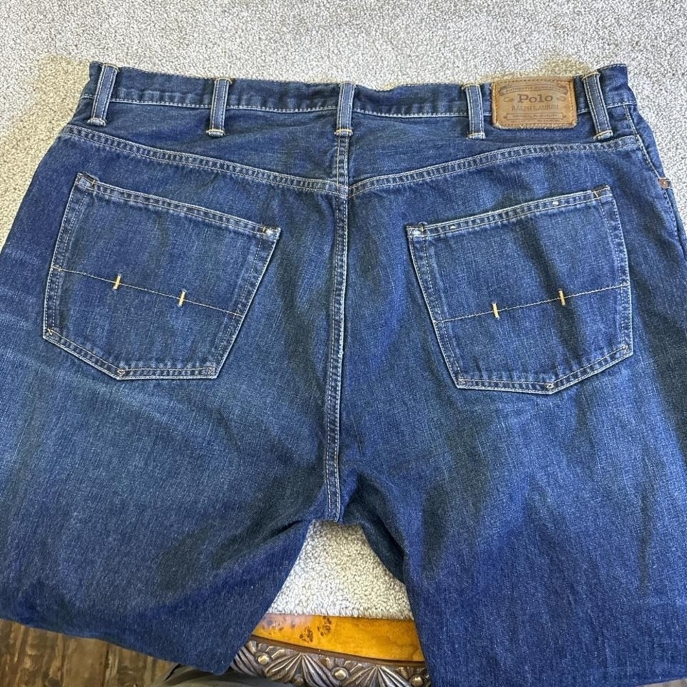 Y2K Polo Blue Jeans 42B x 32 Classic Denim Ralph Lauren Style - Picture 6 of 8